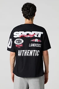 Pit Crew Embroidered Graphic T-Shirt