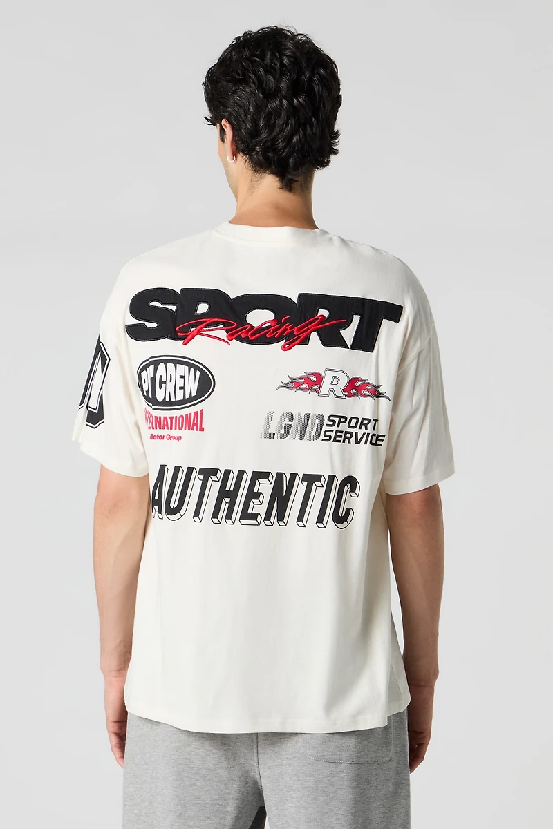 Pit Crew Embroidered Graphic T-Shirt
