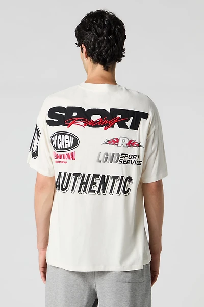 Pit Crew Embroidered Graphic T-Shirt