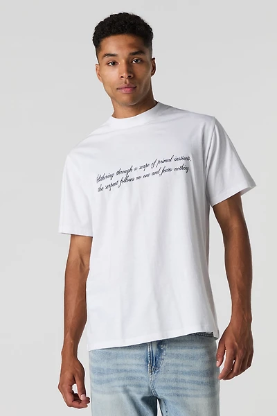 T-shirt à imprimé Serpent en similicuir