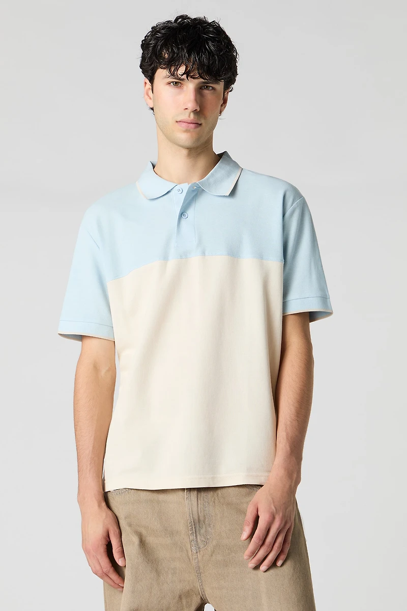 Polo avec blocs de couleurs