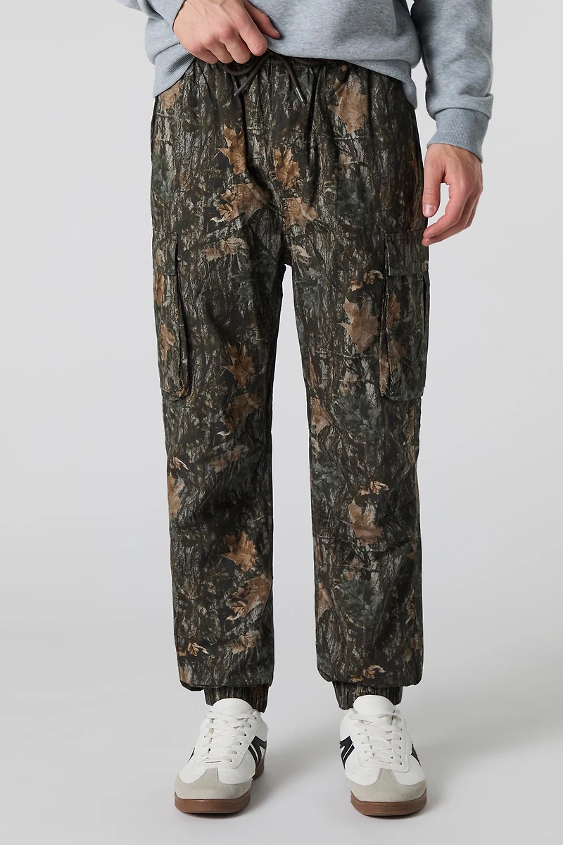 Jogger cargo en popeline