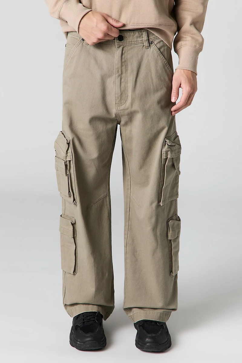 Pantalon baggy cargo avec poches multiples