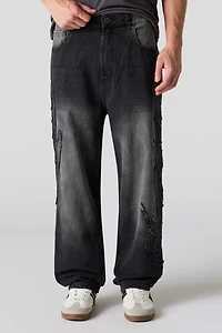 Ripped Light Baggy Jean