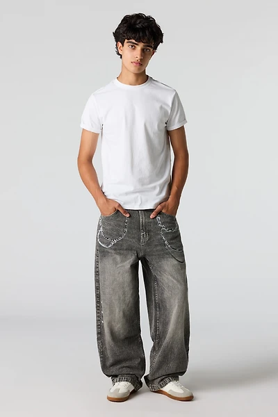 Super Baggy Chain Graphic Jean