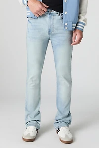 Jean mince à taille évasée