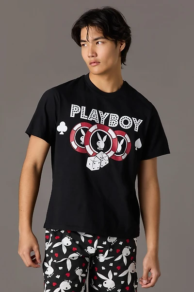 Ensemble pyjama avec t-shirt à imprimé Playboy et short