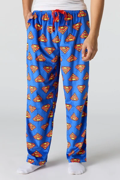 Pantalon de pyjama en peluche à imprimé Cartoon