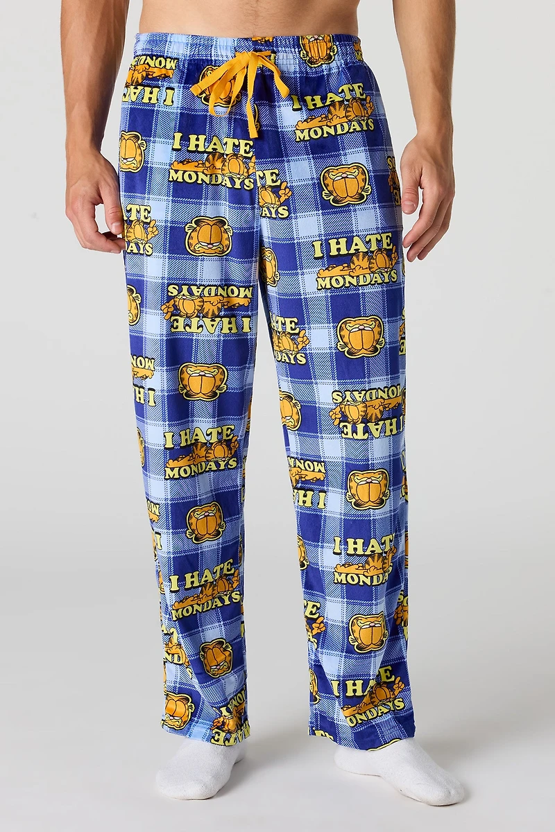 Plush Cartoon Print Pajama Pant