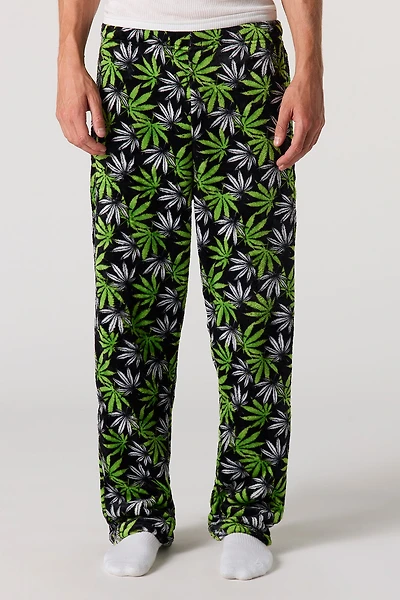 Printed Plush Pajama Pant