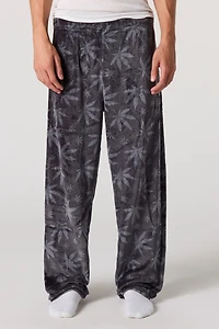 Pantalon de pyjama imprimé en peluche