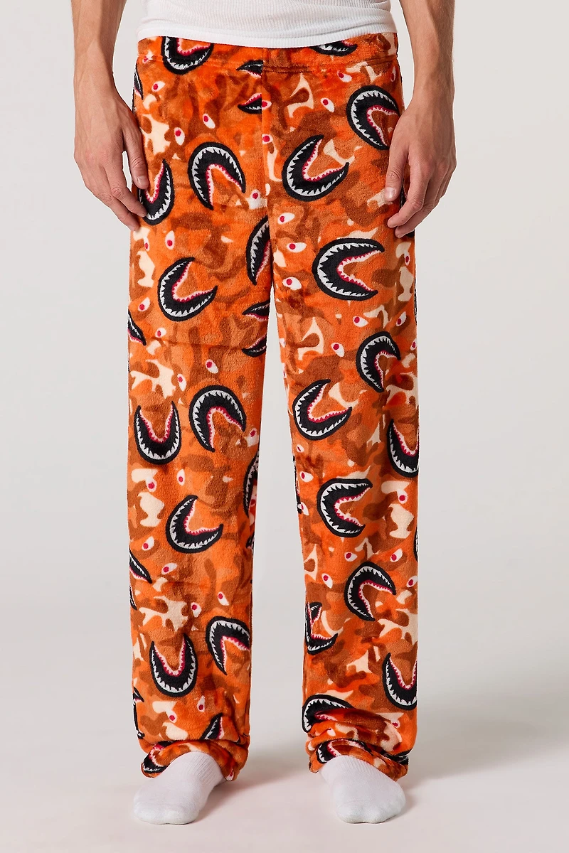 Printed Plush Pajama Pant