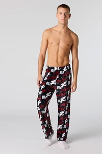 Pantalon de pyjama imprimé en peluche