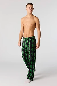 Pantalon de pyjama imprimé en peluche