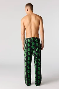 Pantalon de pyjama imprimé en peluche