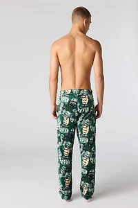 Pantalon de pyjama imprimé en peluche