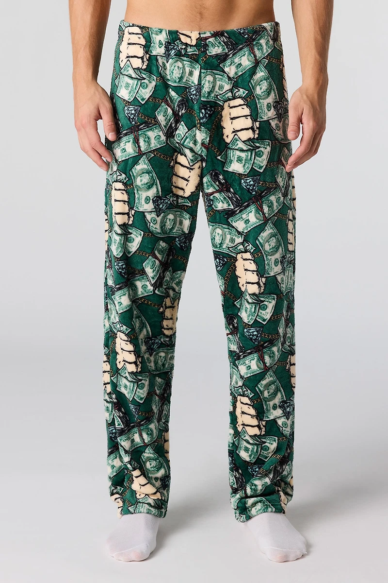 Pantalon de pyjama imprimé en peluche