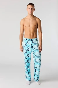 Pantalon de pyjama imprimé en peluche
