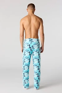 Pantalon de pyjama imprimé en peluche
