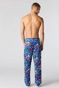 Pantalon de pyjama imprimé en peluche