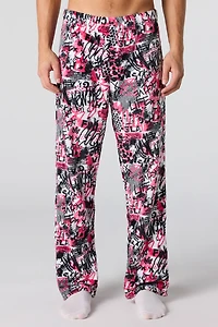 Pantalon de pyjama imprimé en peluche
