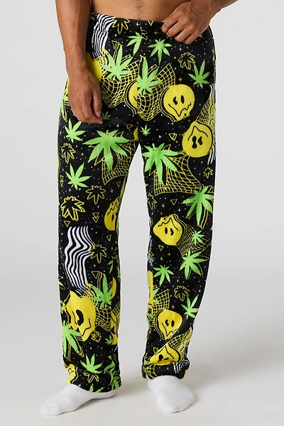 Plush Printed Pajama Pant