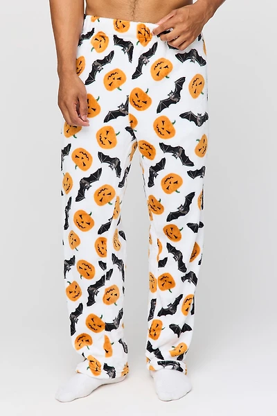 Pantalon de pyjama en peluche à imprimé Halloween
