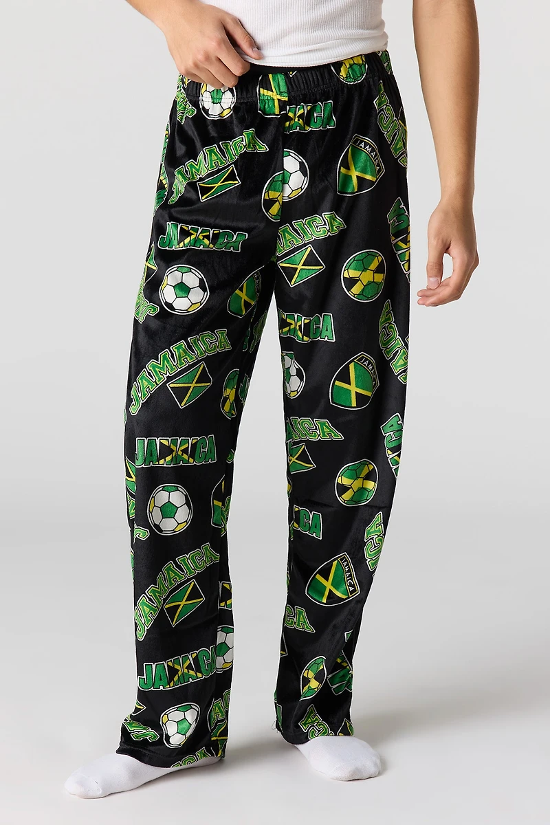 Pantalon de pyjama en peluche à imprimé Jamaïque