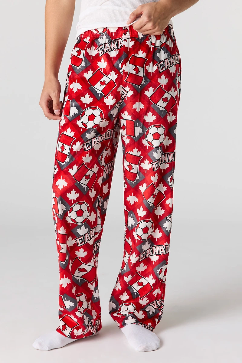 Pantalon de pyjama en peluche à imprimé Canada