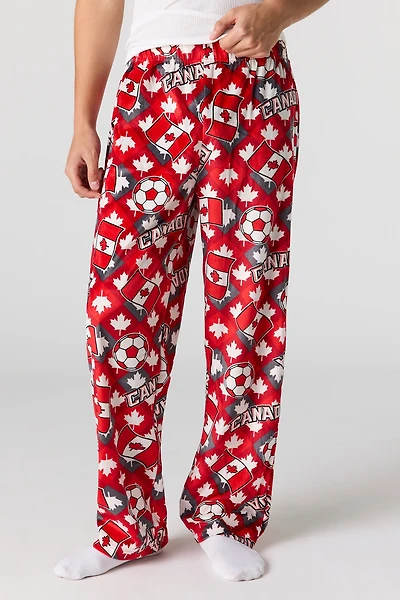 Pantalon de pyjama en peluche à imprimé Canada