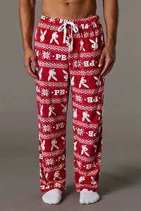 Playboy Christmas Print Pajama Pant