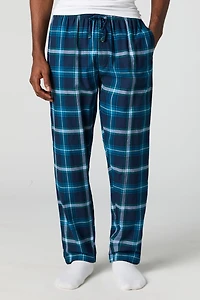 Flannel Plaid Print Pajama Pant