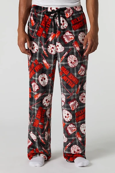 Halloween Printed Plush Pajama Pant