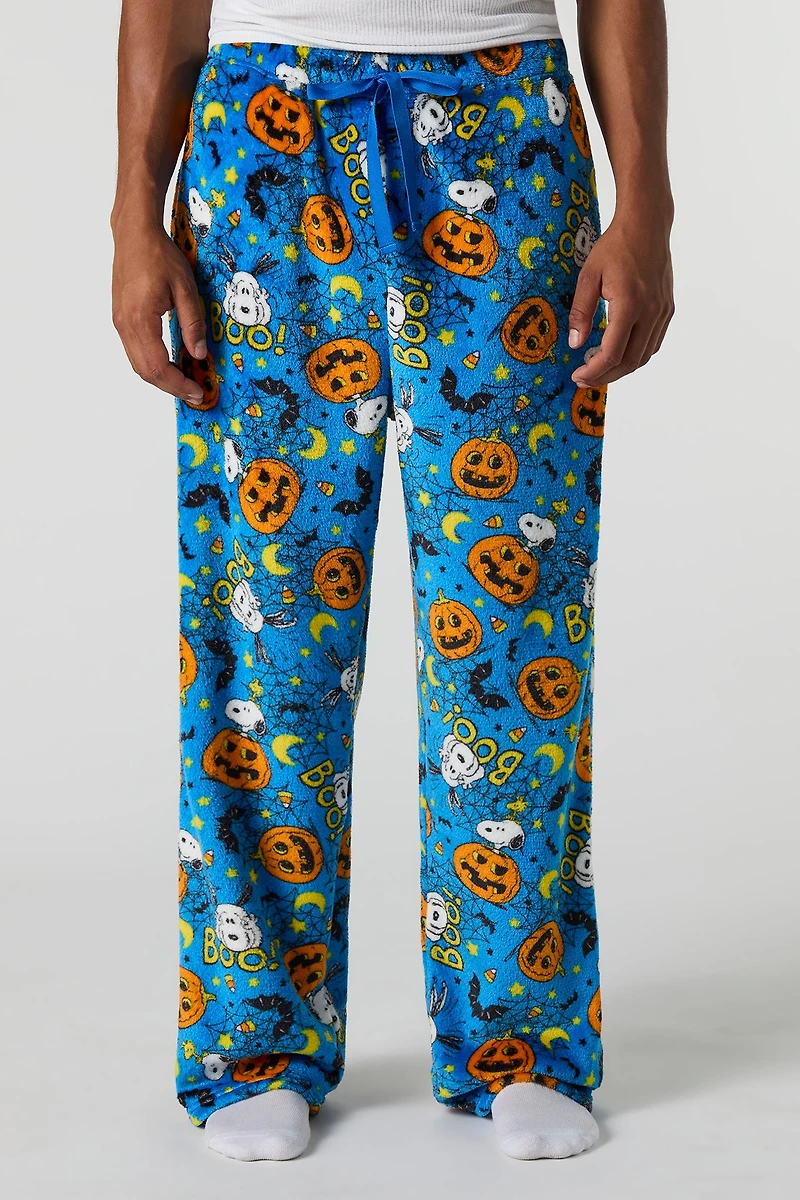 Pantalon de pyjama en peluche à imprimé Halloween