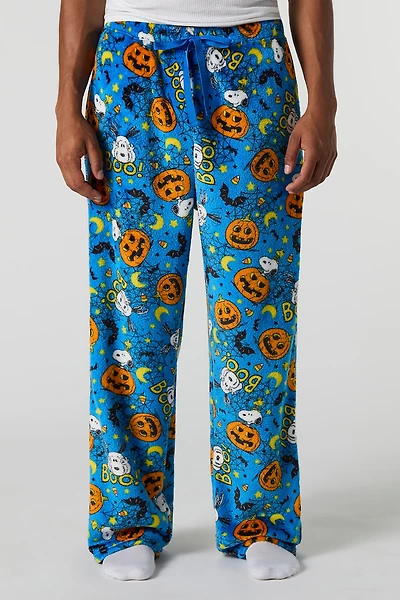 Pantalon de pyjama en peluche à imprimé Halloween