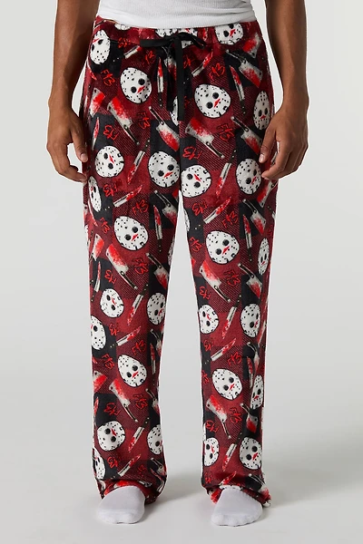 Pantalon de pyjama en peluche à imprimé Halloween