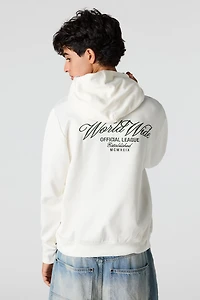 Haut à capuchon texturé avec motif brodé