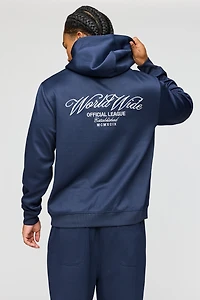 Textured Embroidered Hoodie