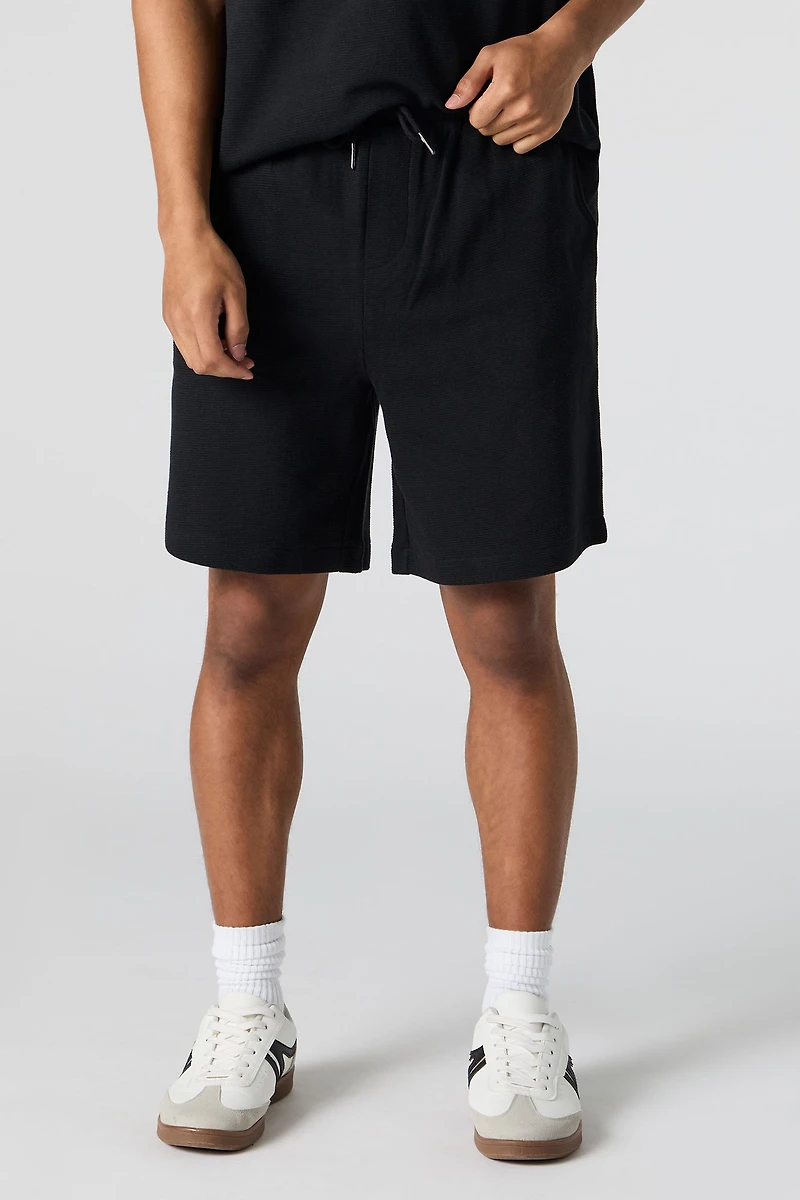 Textured Drawstring Short