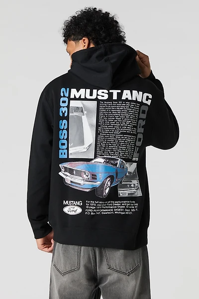 Ford Mustang Puffed Print Fleece Hoodie