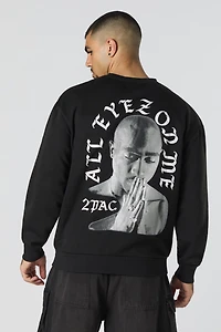 Chandail en molleton à imprimé Tupac