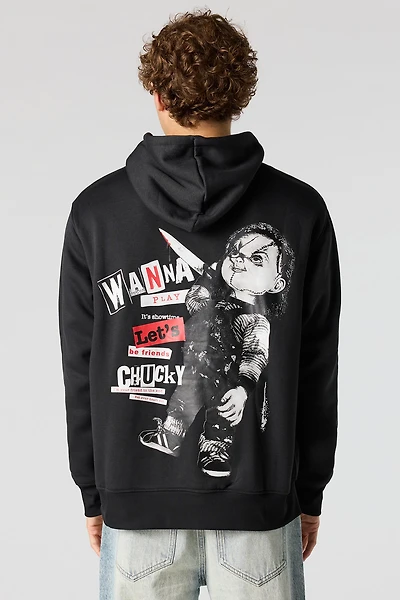 Haut à capuchon en molleton avec imprimé Chucky