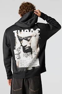 Tupac Rose Graphic Fleece Hoodie