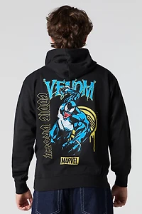 Haut à capuchon imprimé en relief Spider-Man & Venom
