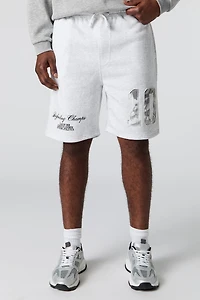 Short en molleton avec empiècement et motif camouflage