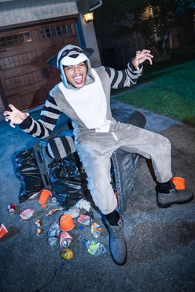 3D Raccoon Plush Onesie