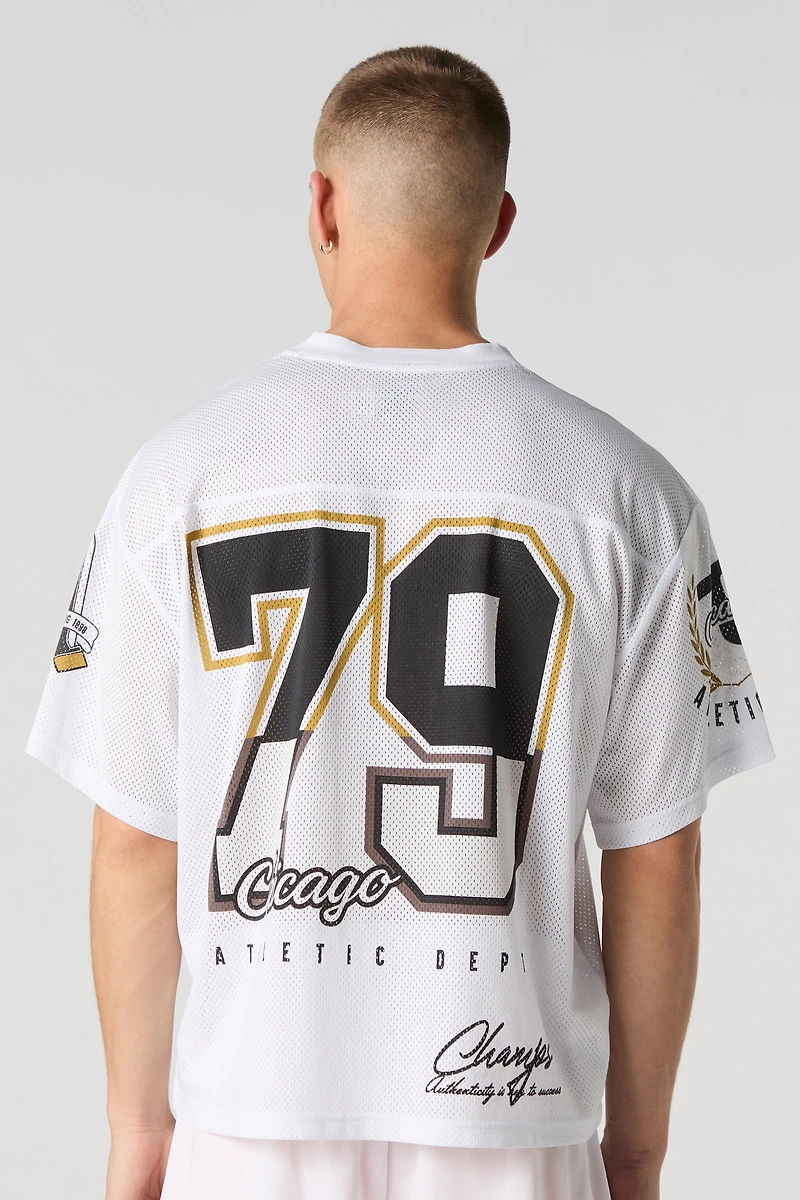 Jersey de football en filet à imprimé City