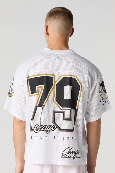 Jersey de football en filet à imprimé City