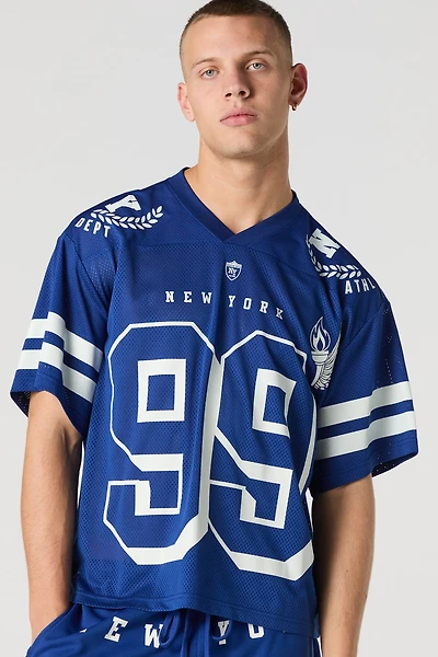 Jersey de football en filet à imprimé New York