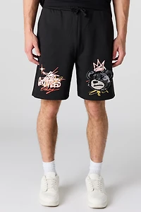 Graphic Fleece Short